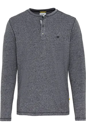 Camel Active Langarm Henleyshirt aus nachhaltigen Baumwollmix