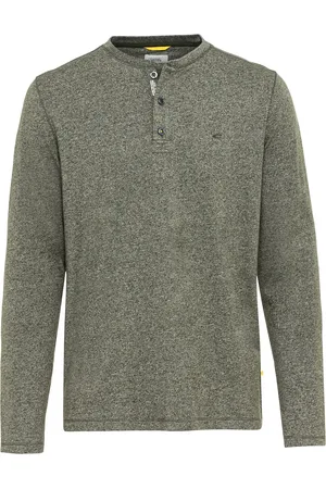 Camel Active Langarm Henleyshirt aus nachhaltigen Baumwollmix