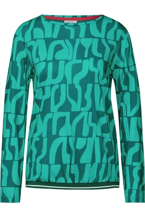 CECIL Bedrucktes Rippstrukturshirt