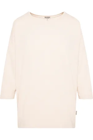SENSES THE LABEL Kurzarm-Sweatshirt SO:FI aus Struktur-Jersey