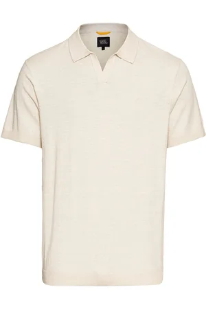 Camel Active Strick-Poloshirt aus Baumwoll-Leinen-Mix