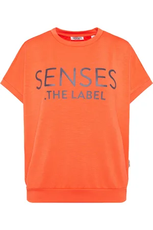 SENSES THE LABEL Kurzarm-Sweatshirt SE:L aus Scuba mit Logo