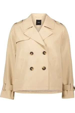 Zero Zweireihige Trenchjacke mit Reverskragen