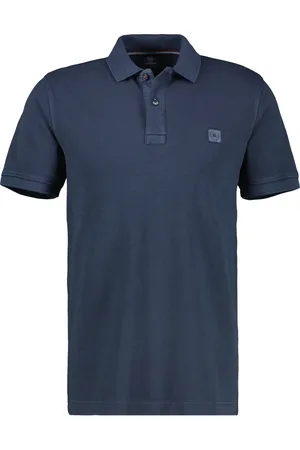 Lerros Herren Poloshirt in gewaschener Optik
