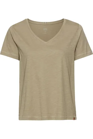 Camel Active T-Shirt mit V-Ausschnitt aus reiner Baumwolle
