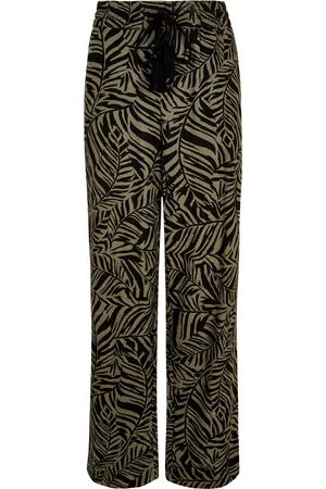 Apricot Leaf Linen Blend Wide Leg Trousers 