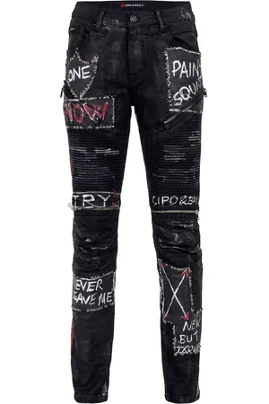 Cipo & Baxx Jeans mit dicken Ziernähten und vielseitigen Prints