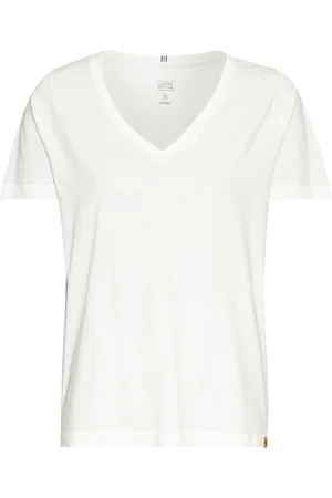 Camel Active T-Shirt mit V-Ausschnitt aus reiner Baumwolle