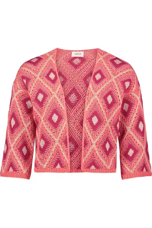 Cartoon Casual-Strickjacke mit 3/4 Arm