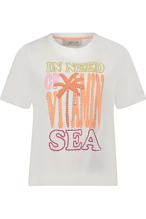 Cartoon Printshirt mit Rundhalsausschnitt