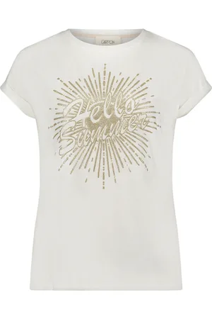 Cartoon Printshirt mit Ärmelaufschlag