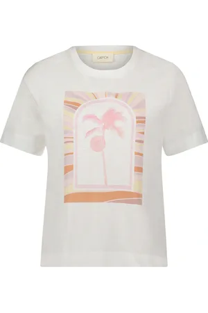 Cartoon Printshirt mit Rundhalsausschnitt