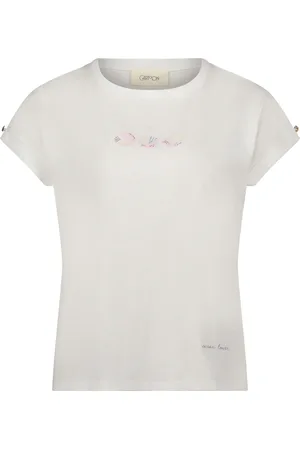 Cartoon Printshirt mit Ärmelaufschlag