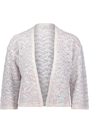 Cartoon Strick-Cardigan mit Struktur