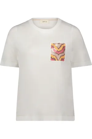 Cartoon Halbarm-Shirt mit Rundhalsausschnitt