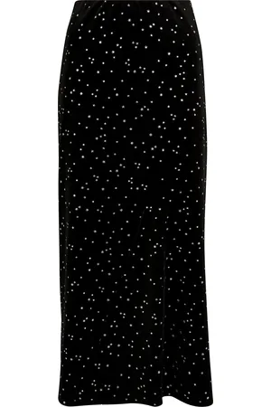 Apricot Star Velvet Midi Skirt 