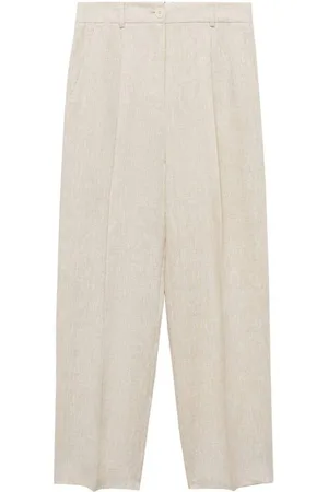 MANGO Bundfaltenhose 