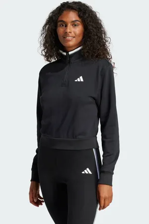 adidas Essentials Color Pop French Terry Crop Quarter-Zip Originals Jacke