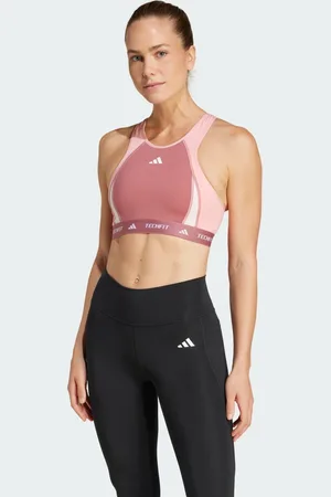 adidas TECHFIT Medium-Support High-Neck Colorblock Sport-BH