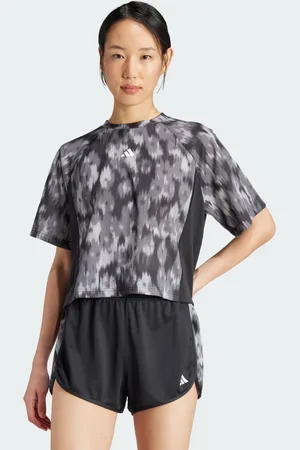 adidas Train Essentials Allover Print Flower Tie-Dye Shirt
