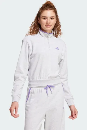 adidas Essentials Color Pop French Terry Crop Quarter-Zip Originals Jacke