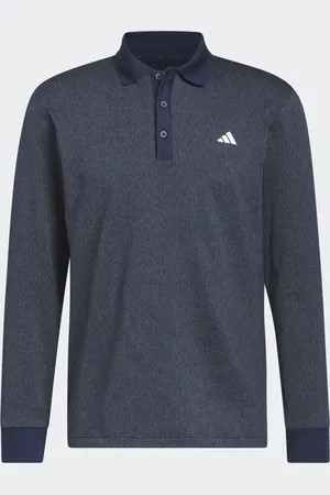 adidas Essentials Heathered Long Sleeve Poloshirt