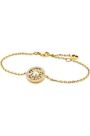 Aigner Armband mit Logo-Anhänger und Steinchen