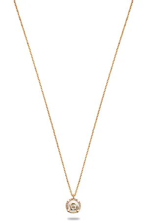 Aigner Halskette mit Logo und Steinchen