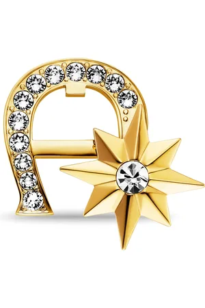 Aigner Logo Brosche mit Steinchen