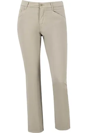 Alberto Damen Hosen Baumwolle unifarben