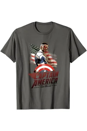 Marvel Avengers Sam Wilson Captain America Flag T-Shirt