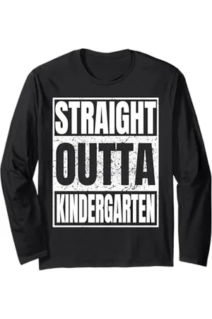 Straight Outta School Graduate Funny Gift Shirts Straight Outta Kindergarten Graduation Class Of 2025 Gifts Langarmshirt