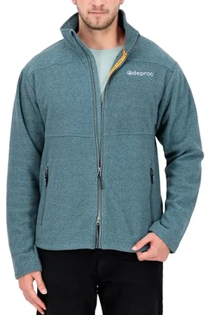 DEPROC-Active Deproc Active Herren Strickfleecejacke mit Stehkragen Übergangsjacke Windbreaker Fleecejacke Männer SEWARD
