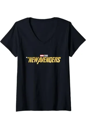 Marvel Damen Studios Thunderbolts "The New Avengers" Logo Spoiler T-Shirt mit V-Ausschnitt