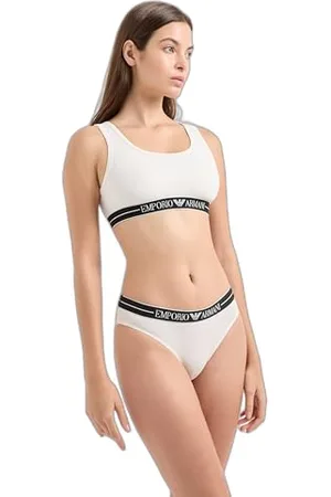 Emporio Armani Damen 2er-Pack Slip, Weiß/Weiß, M, Weiß/Weiß, 38