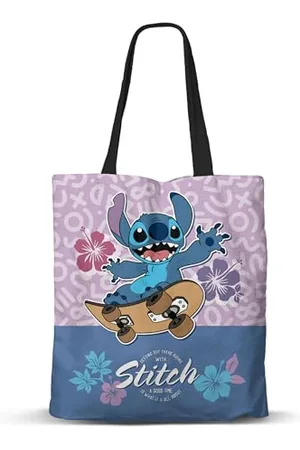 Disney Lilo und Stitch Skate-FAN Shopping Einkaufstasche, Lila, 33 x 40 cm