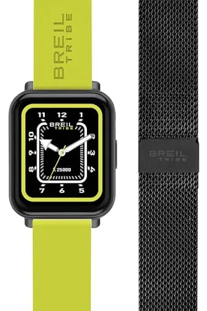 Breil Uhr Unisex SBT-2 Ziffernblatt SCHWARZ Bewegung SMARTWATCH SMARTMODULE e MASCHENBAND Silicon + Steel SCHWARZ,GELB EW0676