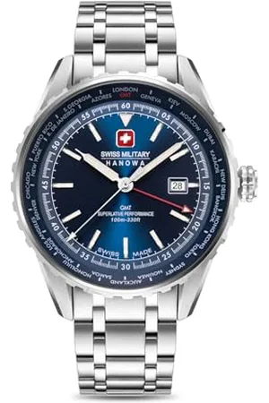 Swiss Military Hanowa SMWGH0003204 Afterburn GMT Herrenuhr mit Edelstahlband Saphirglas