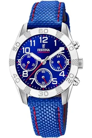 Festina Jungen Chronograph Quarz Uhr mit Stoff Armband F20346/2