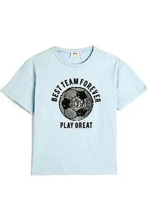 Koton Boys Printed Sequin Short Sleeve Crew Neck T-Shirt