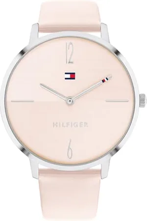 Tommy Hilfiger Analog Quarzuhr für Damen mit Pinkes Lederarmband - 1782378