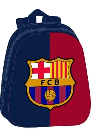 Safta FC Barcelona 3D Schulrucksack mit 3D-Design, anpassbar an den Wagen, ideal für Kinder verschiedener Altersgruppen, bequem und vielseitig, Qualität und Widerstandsfähigkeit, 27 x 10 x 33 cm, blau