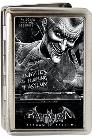 Buckle Herren Metal Wallet-Batman Arkham Asylum Joker Pose Brushed Silve Geldbrse, , Einheitsgröße