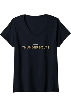 Marvel Damen Studios Thunderbolts Movie Logo T-Shirt mit V-Ausschnitt
