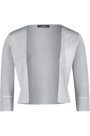 Vera Mont Damen Strickbolero ohne Verschluss /Silber,L