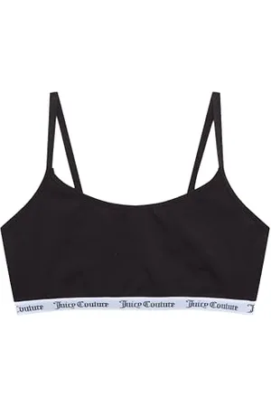 Juicy Couture Damen Triangle Bra Bügel mit verstellbaren Trägern aus Baumwolle für Sport Freizeit u. Fitness in versch. Farben BH, Black, M