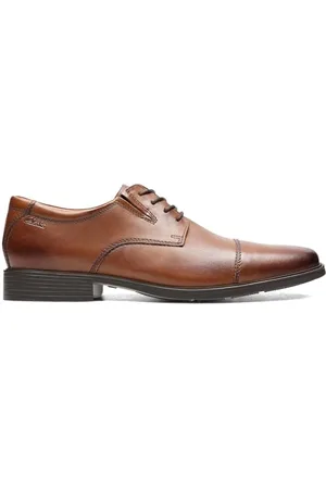 Clarks Herren Tilden Cap Derbys, Dunkelbraunes Leder, 49.5 EU