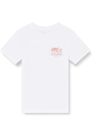 JACK&JONES JUNIOR Jungen JORARUBA Tee SS Crew Neck 2 FST JNR T-Shirt, White, 128 cm