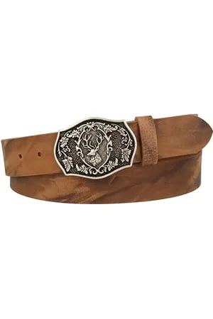 MGM Unisex Trachtengürtel mit Hirsch Gürtel, , 110