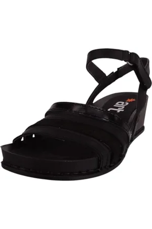 Art Damen 1943 I Imagine Keilsandale, schwarz (Total Black), 39 EU